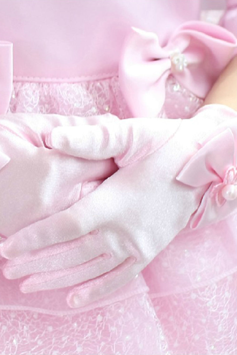 Wrist Length Wedding Flower Girl Gloves