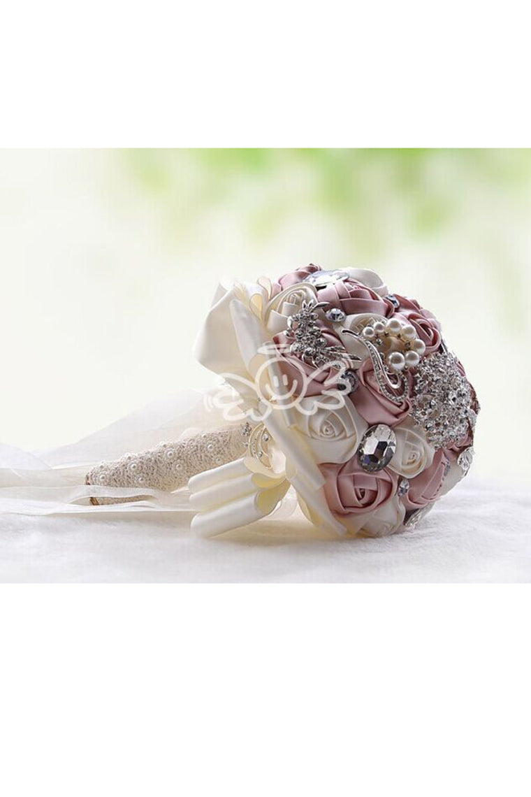 Noble Round Satin Bridal Bouquets