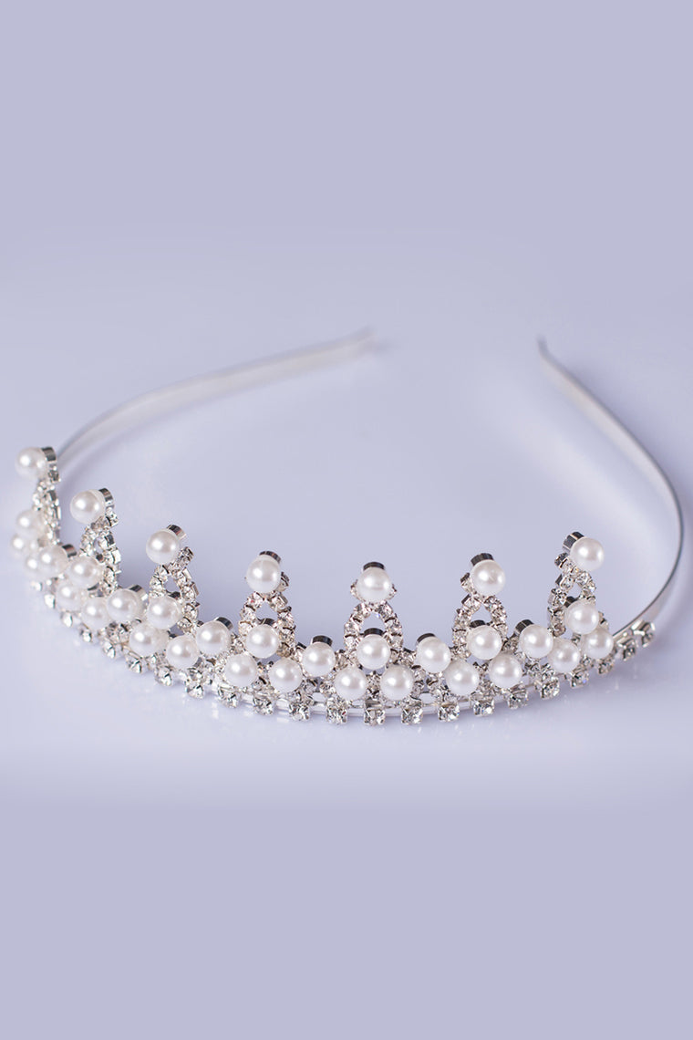 Beautiful Flower Girl Alloy Tiaras With Pearl