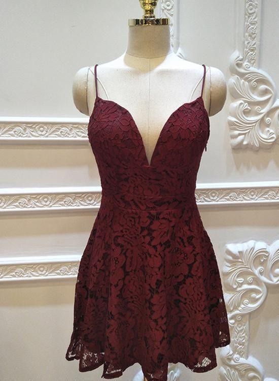 Sexy Straps Lace Akira Homecoming Dresses Mini Party Dress Short HD24584