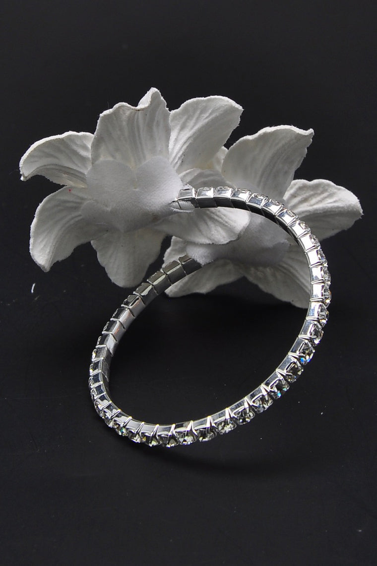 Delicate Free-Form Satin Wrist Corsage