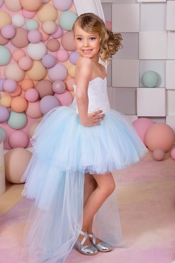 2024 Sweetheart A Line Flower Girl Dresses Tulle PQN9N357