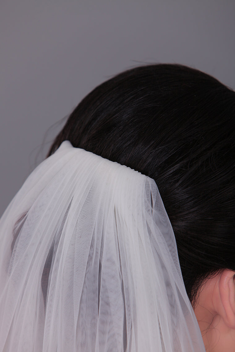 One-Tier Cathedral Bridal Veils With Applique