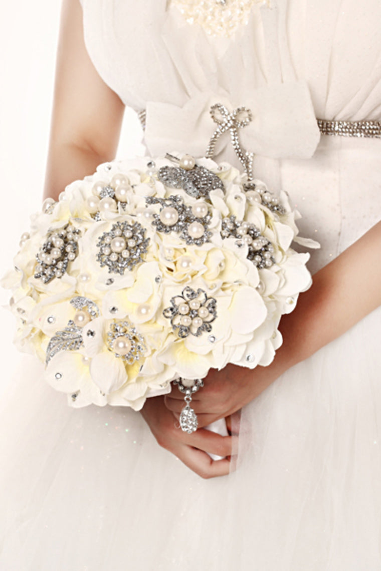 Luxurious Rhinestone Crystal Roses Wedding Flowers Bridal Bouquet (26*22cm)