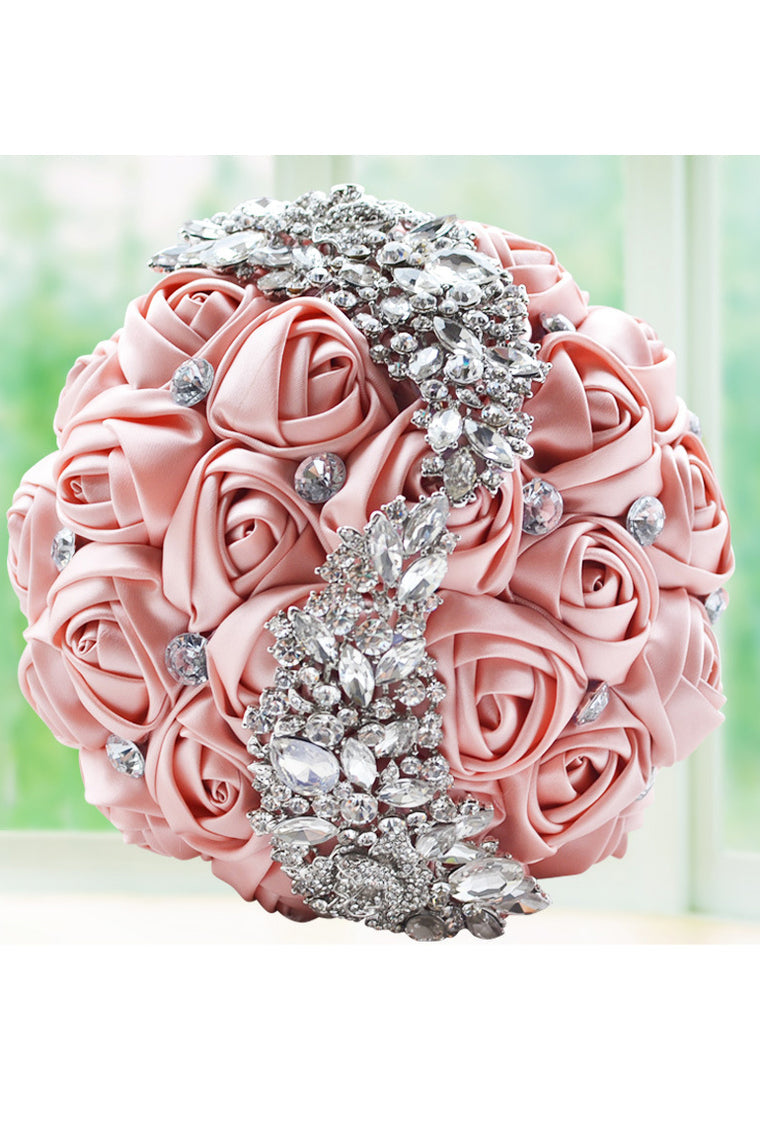 Nice Round Satin Bridal Bouquets