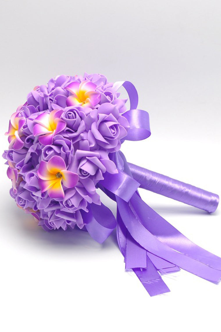 Sweet Round Foam/Ribbon Bridal Bouquets