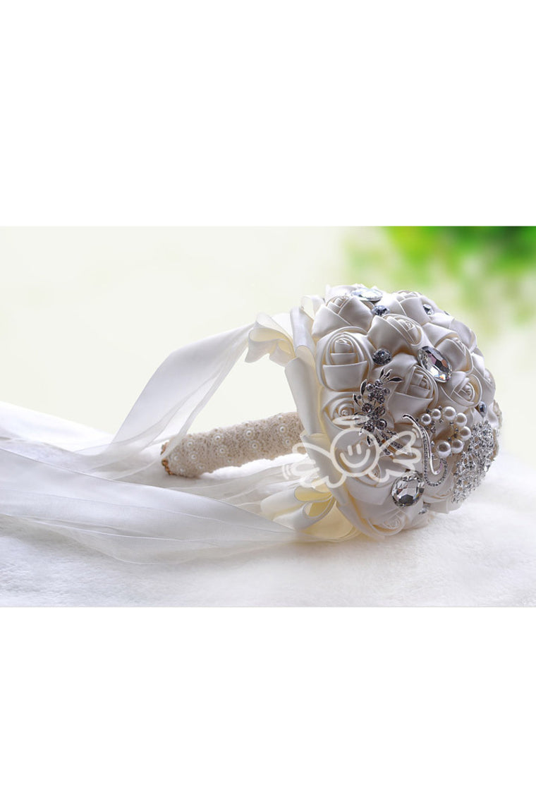 Noble Round Satin Bridal Bouquets