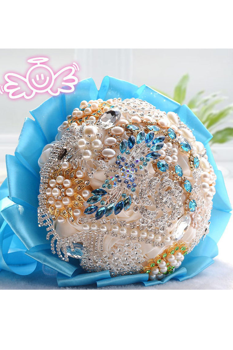 Nice Round Satin Bridal Bouquets